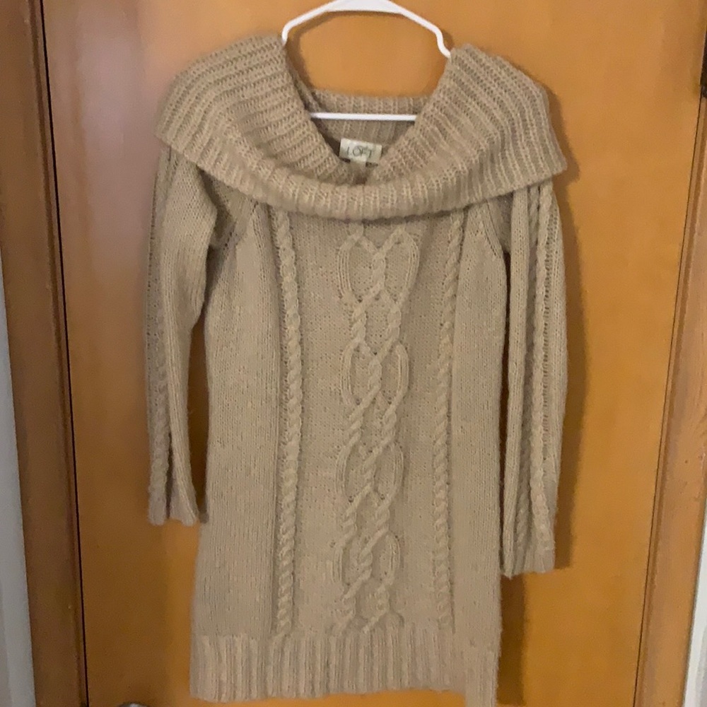 LOFT Sweater Dress Beige Size XS